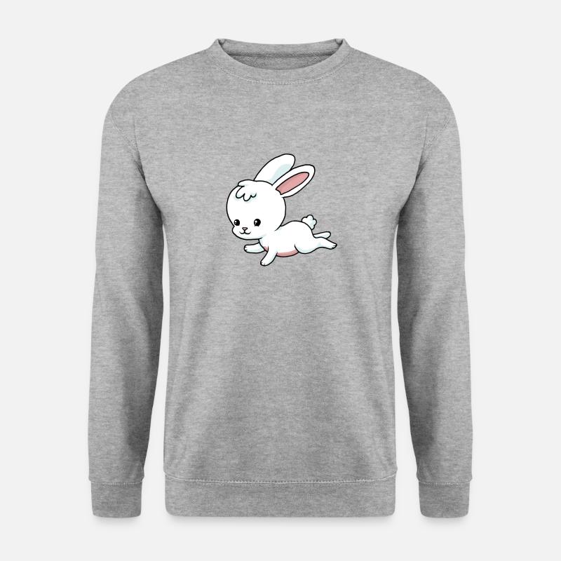 Kleines Häschen - Unisex Pullover - Weißgrau meliert