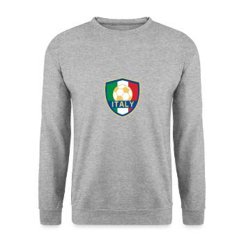 Italy football - Unisex Sweatshirt - salt & pepper - Front - Alina (178cm) & Michal (187cm)