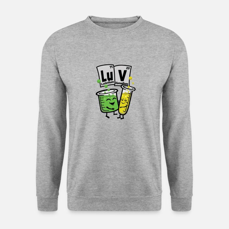 Chemistry Love Logo Elements Test Tubes Chemistry - Unisex Sweatshirt - salt & pepper