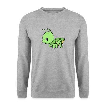 Petite sauterelle - Sweat-shirt Unisexe - gris chiné - Devant - Alina (178cm) & Michal (187cm)