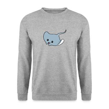 Little ray - Unisex Sweatshirt - salt & pepper - Front - Alina (178cm) & Michal (187cm)