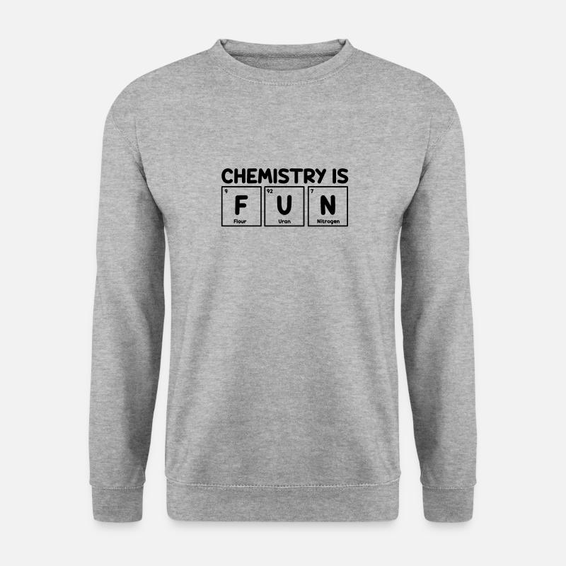 Chemie Schule Uni - Unisex Pullover - Weißgrau meliert