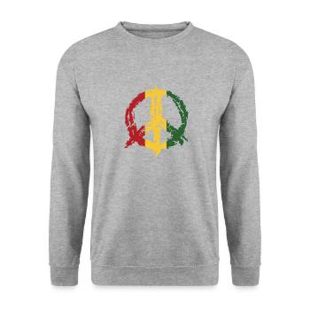 Peace Sign Peace Sign - Unisex Sweatshirt - salt & pepper - Front - Alina (178cm) & Michal (187cm)
