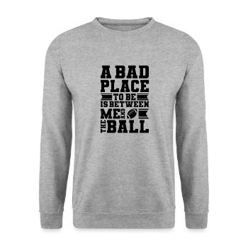 American football - Unisex Sweatshirt - salt & pepper - Front - Alina (178cm) & Michal (187cm)