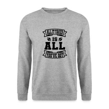 Football américain - Sweat-shirt Unisexe - gris chiné - Devant - Alina (178cm) & Michal (187cm)