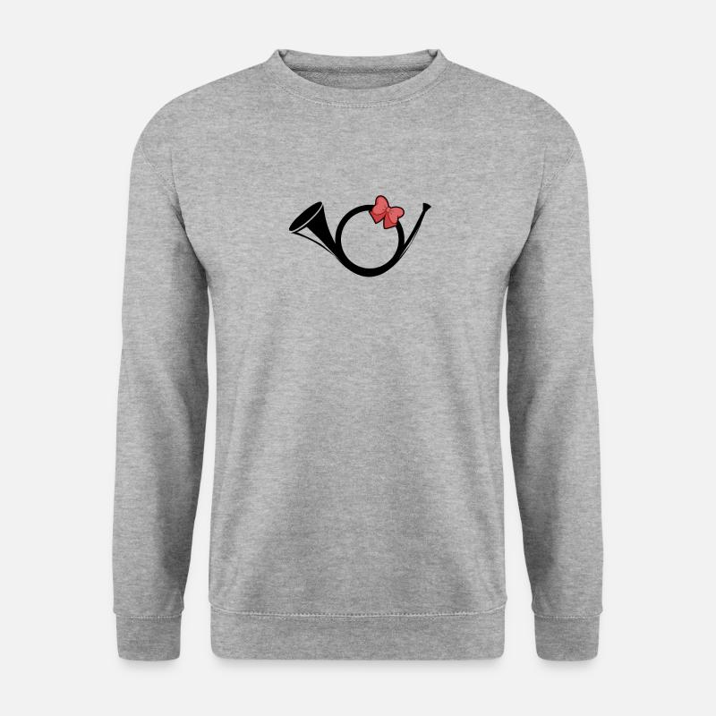 Briefträger Postbote Zusteller Post Horn Geschenk - Unisex Pullover - Weißgrau meliert