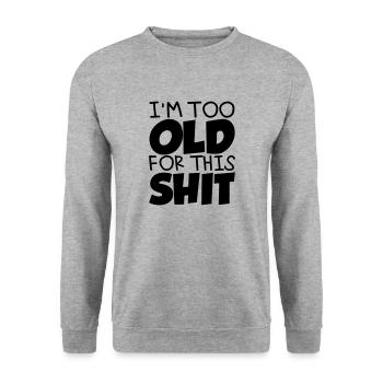 Old - Unisex Sweatshirt - salt & pepper - Front - Alina (178cm) & Michal (187cm)