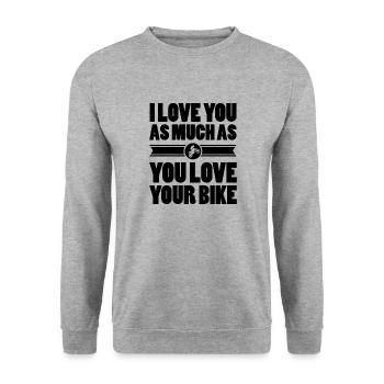 Moto - Sweat-shirt Unisexe - gris chiné - Devant - Alina (178cm) & Michal (187cm)
