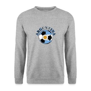 Soccer Argentina - Unisex Pullover - Weißgrau meliert - Vorne - Alina (178cm) & Michal (187cm)