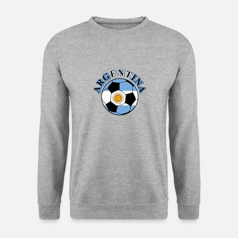 Soccer Argentina - Unisex Pullover - Weißgrau meliert