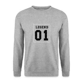 Legend 01 - Unisex Sweatshirt - salt & pepper - Front - Alina (178cm) & Michal (187cm)