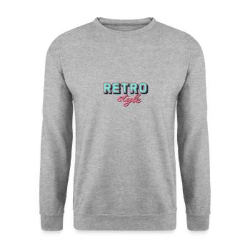 rétro - Sweat-shirt Unisexe - gris chiné - Devant - Alina (178cm) & Michal (187cm)
