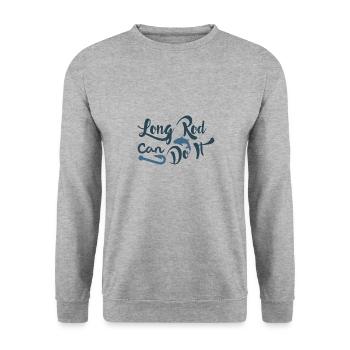 Long rod can do it - Unisex Sweatshirt - salt & pepper - Front - Alina (178cm) & Michal (187cm)