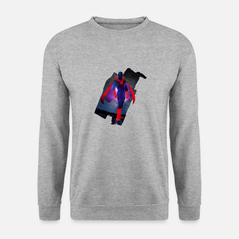 Hero - Unisex Pullover - Weißgrau meliert