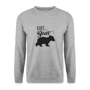 Baby bear - Unisex Pullover - Weißgrau meliert - Vorne - Alina (178cm) & Michal (187cm)