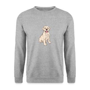 Dog T Shirt - Unisex Sweatshirt - salt & pepper - Front - Alina (178cm) & Michal (187cm)