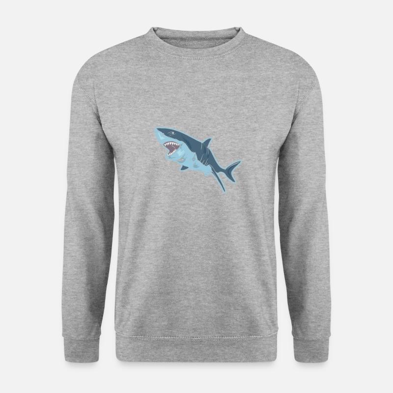 Requin requin - Sweat-shirt Unisexe - gris chiné