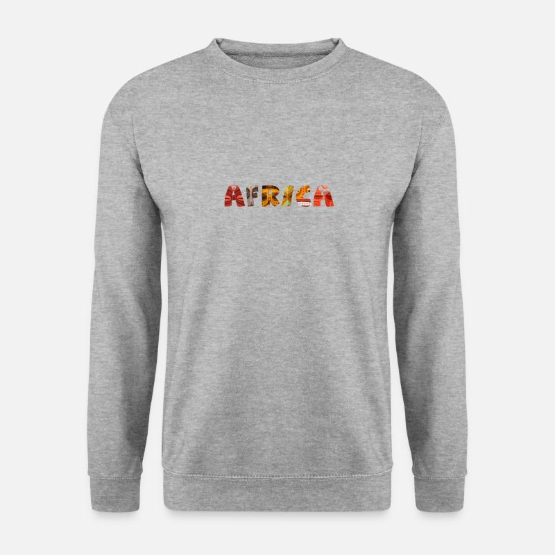 Die Afrikanische vielfalt! - Unisex Pullover - Weißgrau meliert
