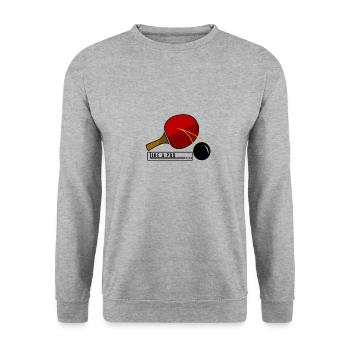Tennis de table Ping Pong - Sweat-shirt Unisexe - gris chiné - Devant - Alina (178cm) & Michal (187cm)