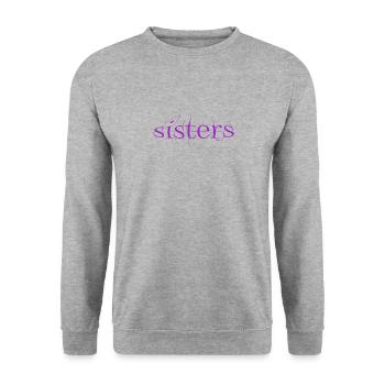 Sisters Bff Best friends T- Shirt für Damen - Unisex Pullover - Weißgrau meliert - Vorne - Alina (178cm) & Michal (187cm)