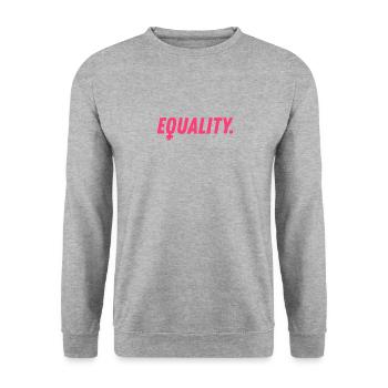 Droits égaux Femmes Shirt Féminisme Pouvoir - Sweat-shirt Unisexe - gris chiné - Devant - Alina (178cm) & Michal (187cm)