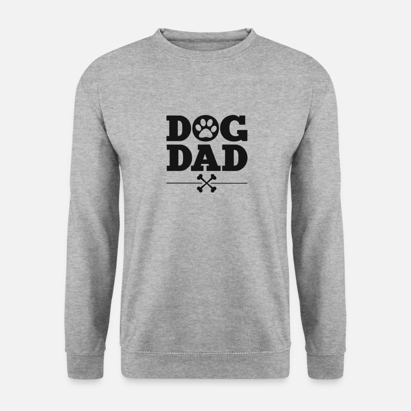 Dog Dad - Unisex Pullover - Weißgrau meliert