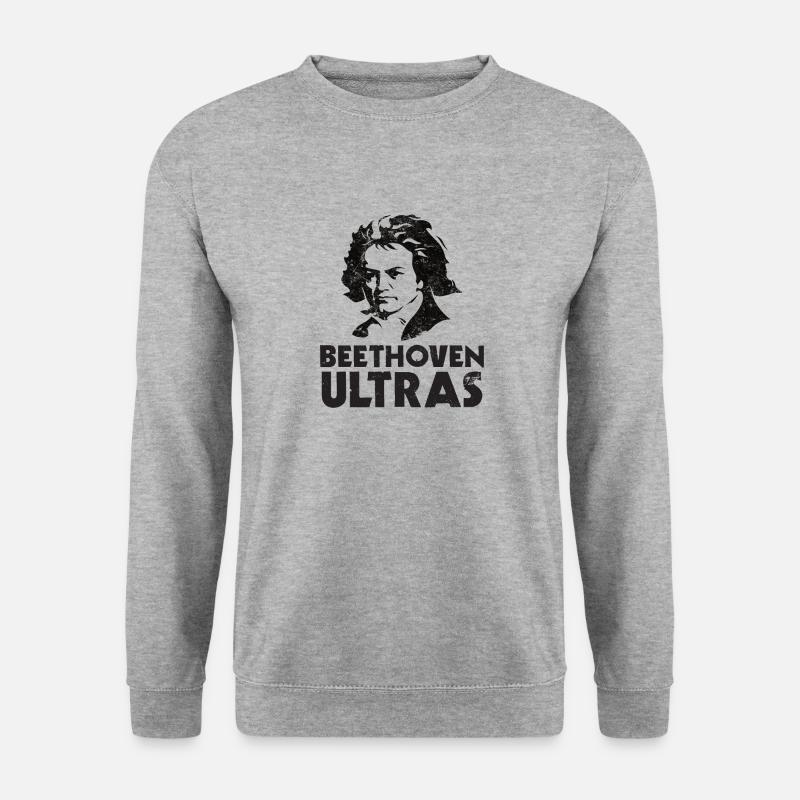 Beethoven Ultras Lustig Ludwig Geschenk Musik - Unisex Pullover - Weißgrau meliert
