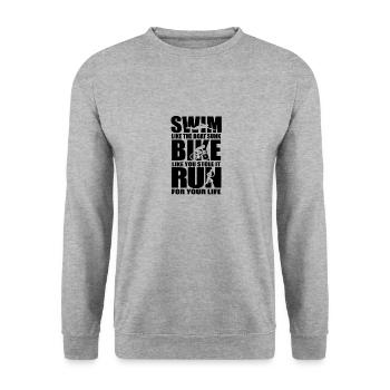 Triathlon - Sweat-shirt Unisexe - gris chiné - Devant - Alina (178cm) & Michal (187cm)