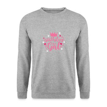 Birthday Girl Birthday Girl Birthday Party - Unisex Sweatshirt - salt & pepper - Front - Alina (178cm) & Michal (187cm)