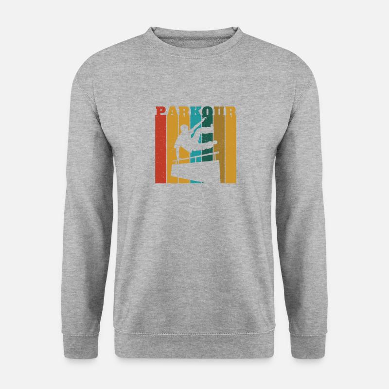 Parkour - Unisex Pullover - Weißgrau meliert