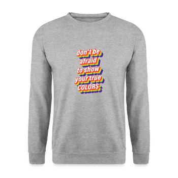 Gay Lesbian LGBT Homosexuality Colors - Unisex Sweatshirt - salt & pepper - Front - Alina (178cm) & Michal (187cm)
