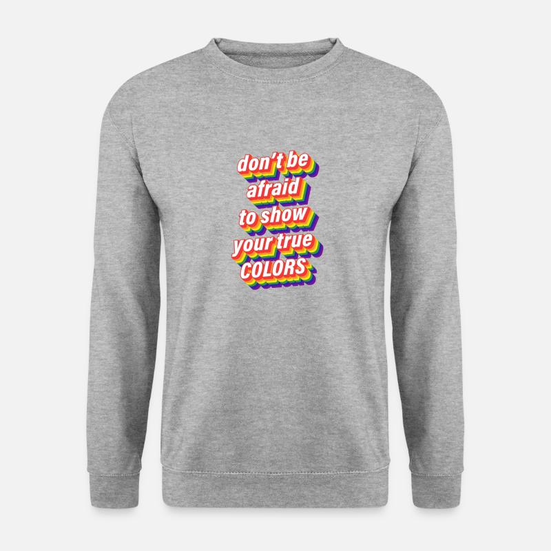Schwul Lesbisch LGBT Homosexualität Farben - Unisex Pullover - Weißgrau meliert