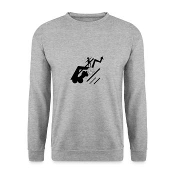 Back to the Future - Unisex Pullover - Weißgrau meliert - Vorne - Alina (178cm) & Michal (187cm)