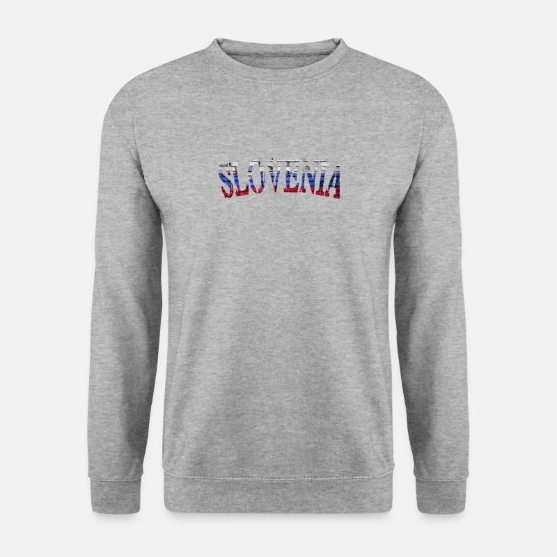 slovenia Slowenien - Unisex Pullover - Weißgrau meliert
