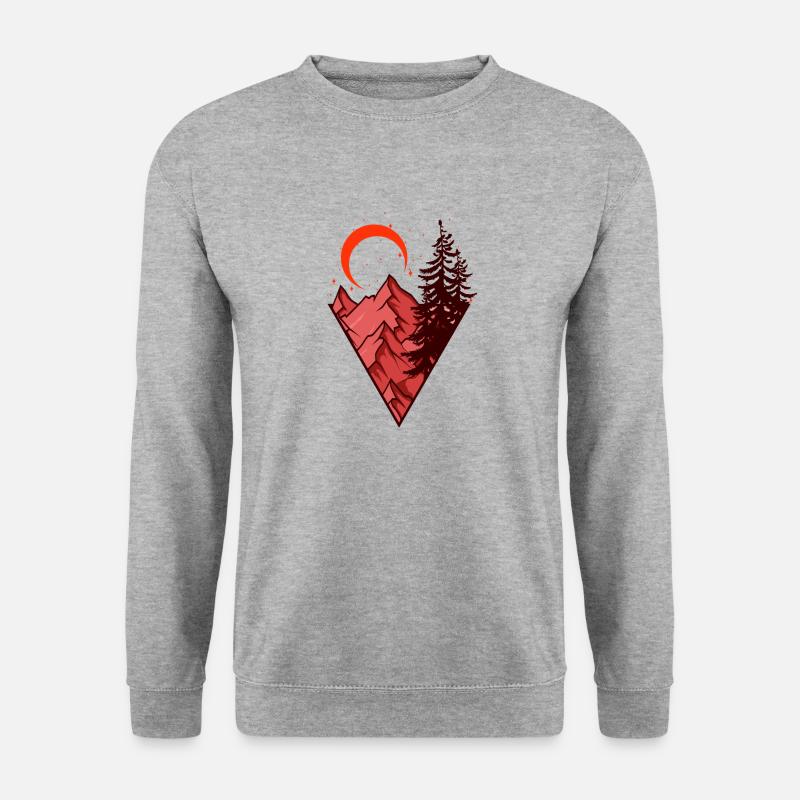 Landschaften - Unisex Pullover - Weißgrau meliert