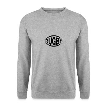 Rugby - Unisex Pullover - Weißgrau meliert - Vorne - Alina (178cm) & Michal (187cm)