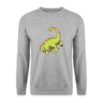 Dinosaure à long cou Apatosaurus - Sweat-shirt Unisexe - gris chiné - Devant - Alina (178cm) & Michal (187cm)