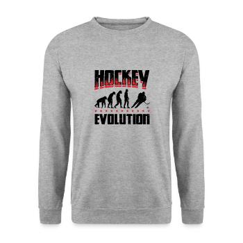 Evolution Hockey Eishockey Team Eishockey - Unisex Pullover - Weißgrau meliert - Vorne - Alina (178cm) & Michal (187cm)