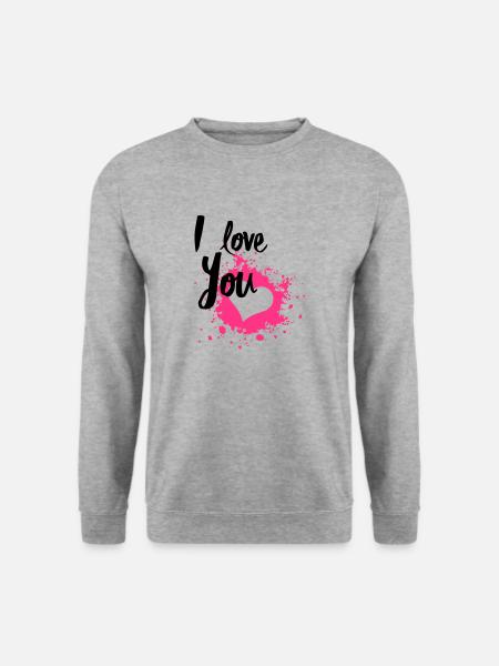 I Love You - Felpa unisex - grigio chiaro melange