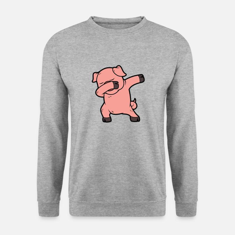 Cochon dabbing cochon danser cochon danser la figure - Sweat-shirt Unisexe - gris chiné