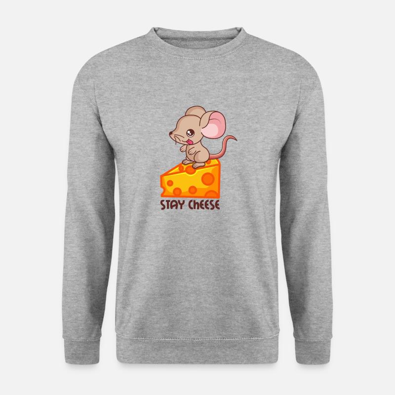 Stay Cheese - Unisex Pullover - Weißgrau meliert
