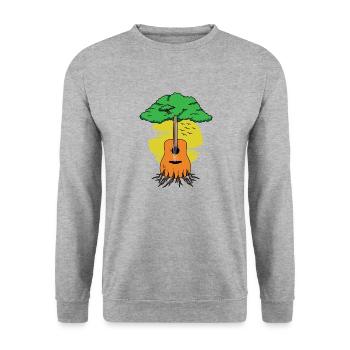Guitar Tree Guitare Guitare Guitare - Sweat-shirt Unisexe - gris chiné - Devant - Alina (178cm) & Michal (187cm)