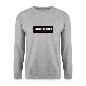 LA VIE PRESQUE LES JEUNES - Sweat-shirt Unisexe - gris chiné - Devant - Alina (178cm) & Michal (187cm)