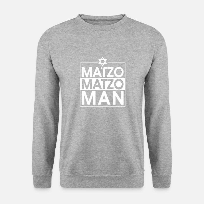 Matzo Matzo Man - Unisex Pullover - Weißgrau meliert