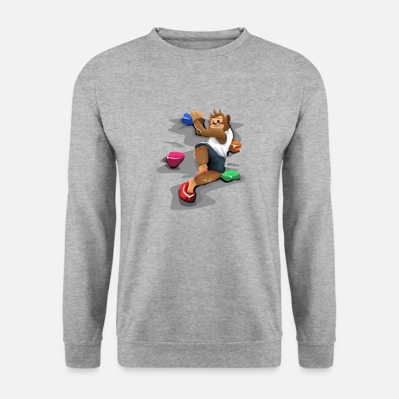 Monkey climbs on a wall - Unisex Sweatshirt - salt & pepper