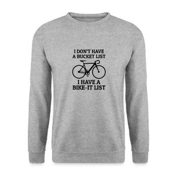 Road Bike, Cycling, Bicycle, Funny - Unisex Sweatshirt - salt & pepper - Front - Alina (178cm) & Michal (187cm)