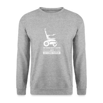 Ich kann fahren - Unisex Pullover - Weißgrau meliert - Vorne - Alina (178cm) & Michal (187cm)