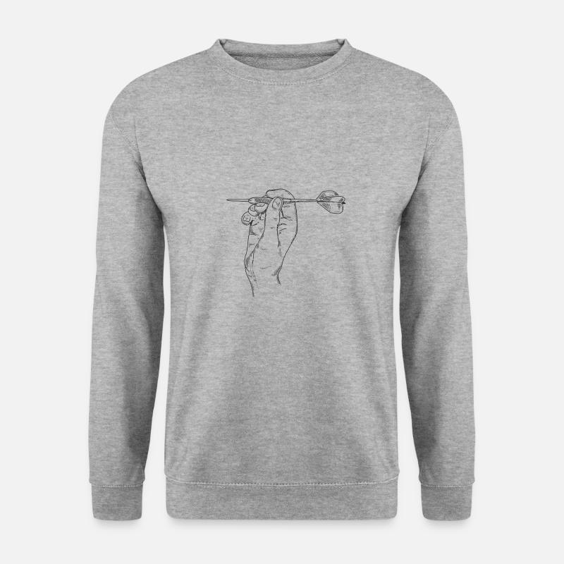 Darts Hand - Unisex Pullover - Weißgrau meliert