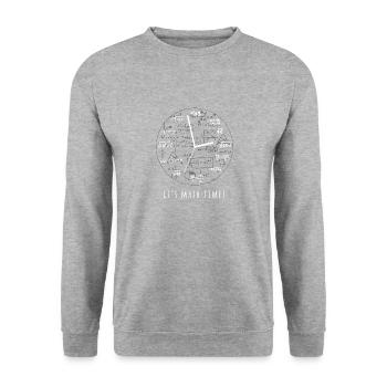 conception mathématique 5 - Sweat-shirt Unisexe - gris chiné - Devant - Alina (178cm) & Michal (187cm)