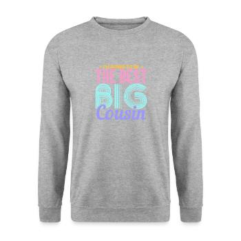 Bester Cousin - Unisex Pullover - Weißgrau meliert - Vorne - Alina (178cm) & Michal (187cm)